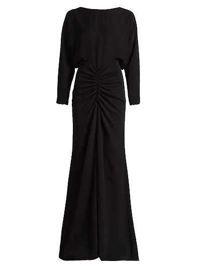 Satin Ruched Gown