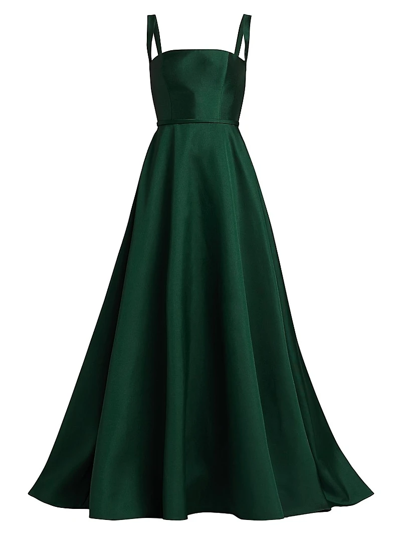 Square Neck Mikado Gown