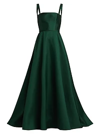 Square Neck Mikado Gown