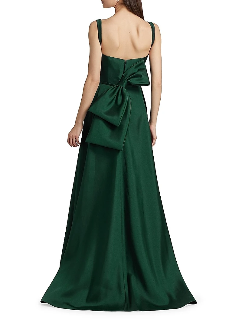 Square Neck Mikado Gown