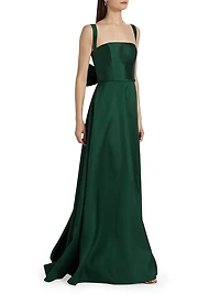 Square Neck Mikado Gown
