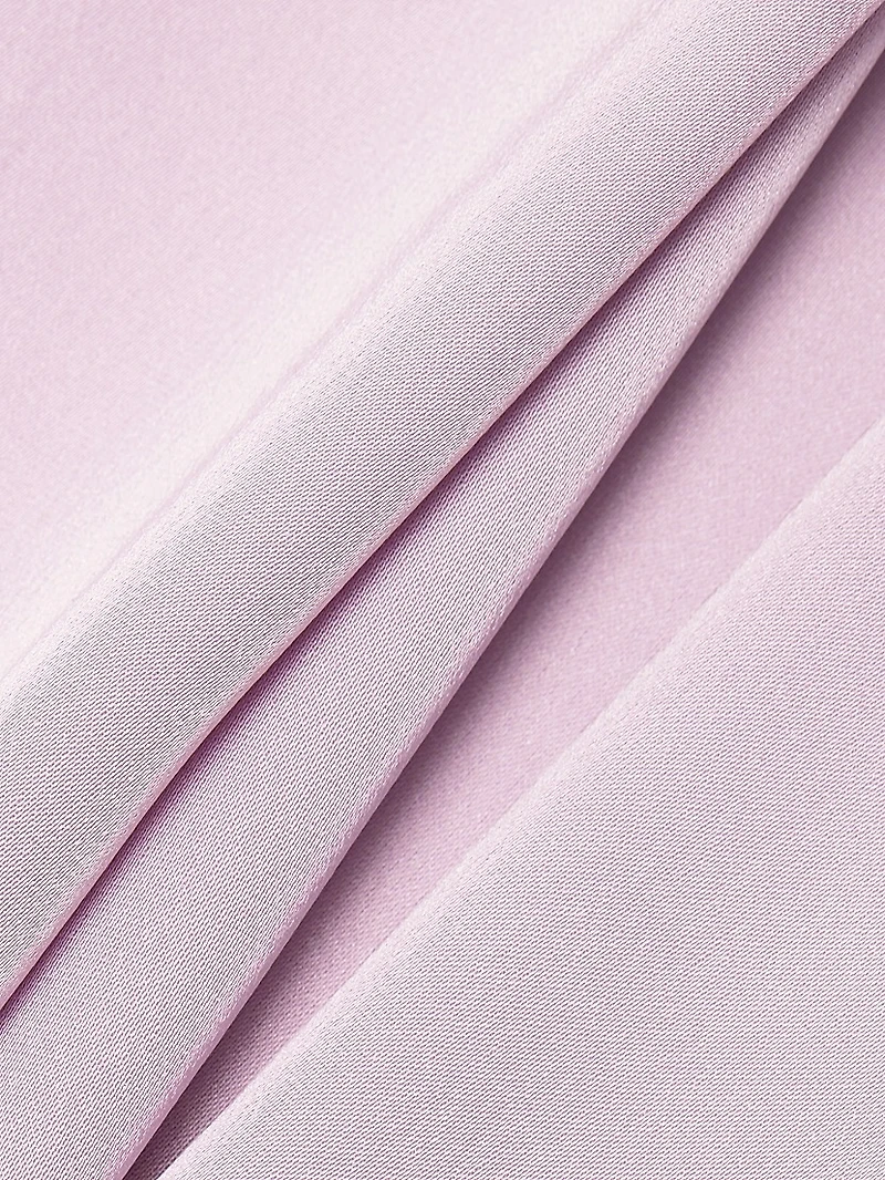 Satin High-Neck Midi-Dress