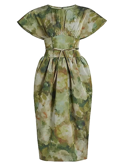 Boatneck Corset Midi-Dress