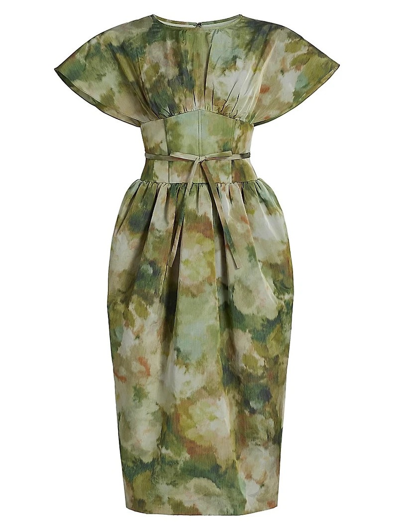 Boatneck Corset Midi-Dress