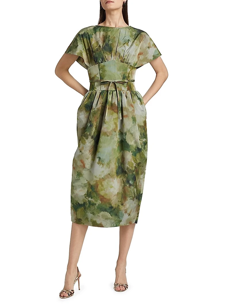 Boatneck Corset Midi-Dress