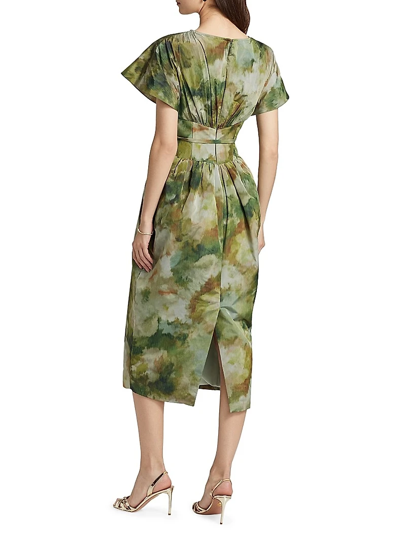 Boatneck Corset Midi-Dress