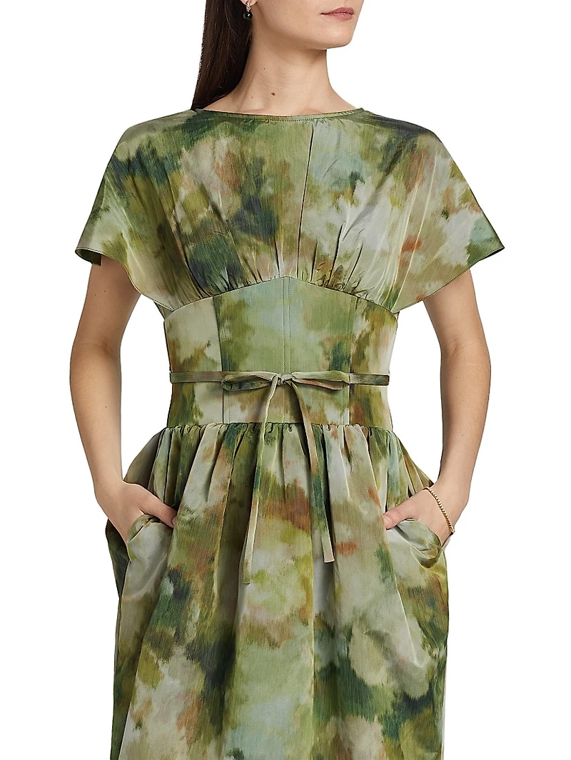 Boatneck Corset Midi-Dress