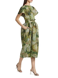 Boatneck Corset Midi-Dress