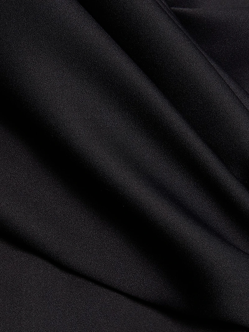 Crepe Strapless Midi-Dress