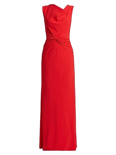 Satin Gathered Gown