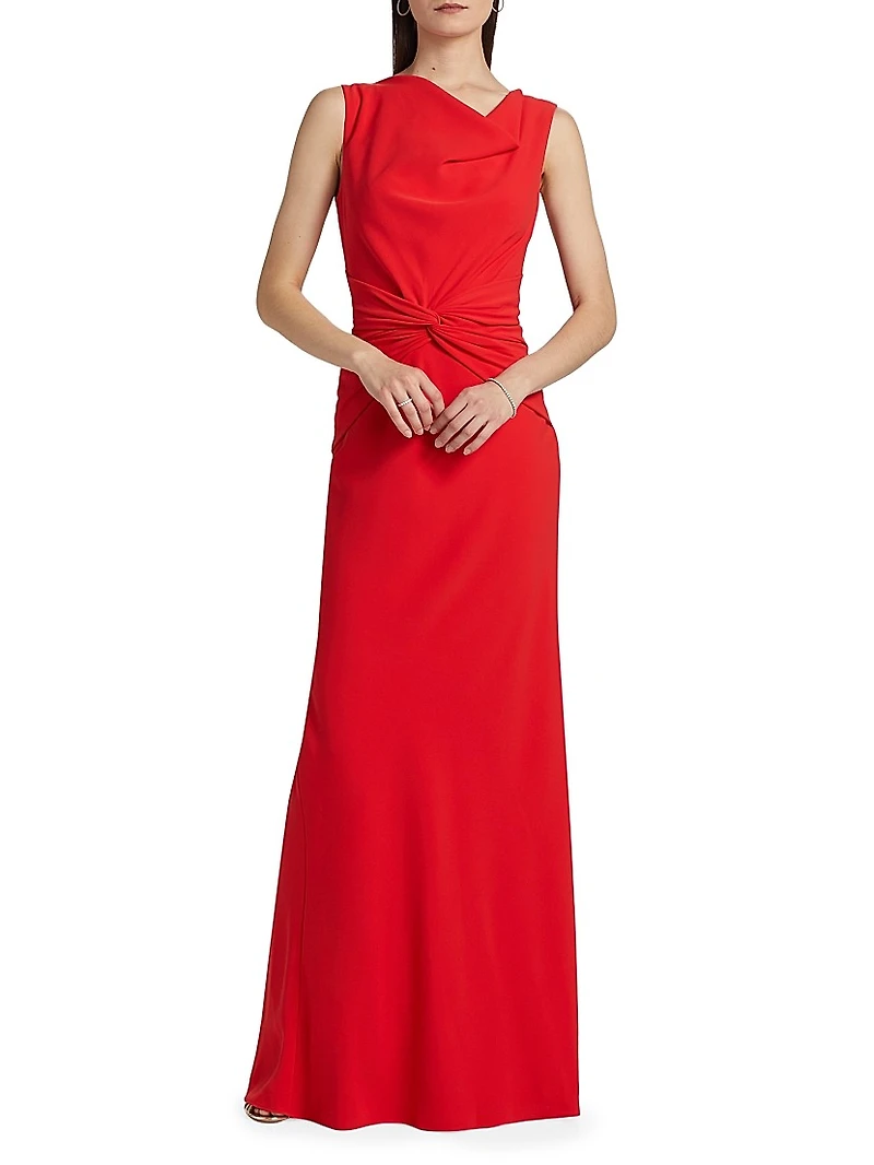 Satin Gathered Gown