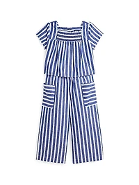 Little Girl's & 2-Piece Striped Top Pants Set