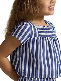 Little Girl's & 2-Piece Striped Top Pants Set