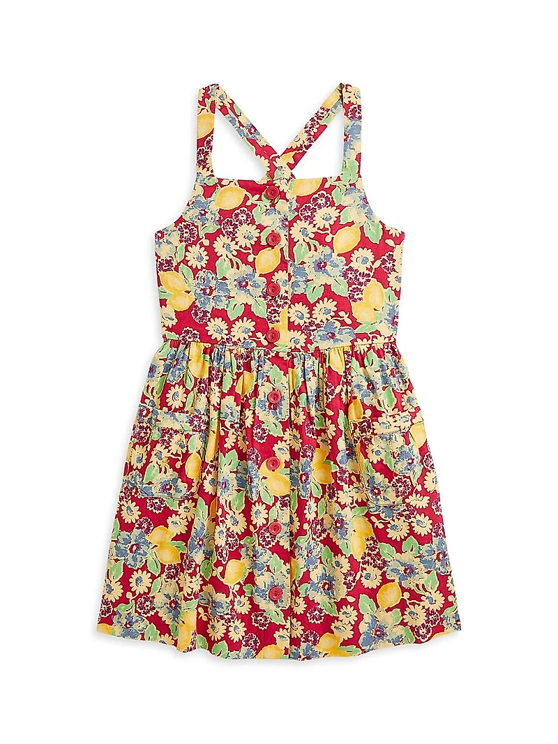 Little Girl's & Floral Cotton Dress