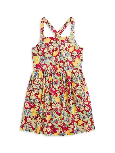 Little Girl's & Floral Cotton Dress