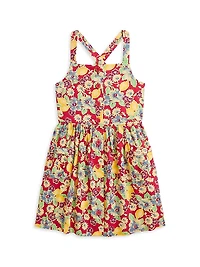Little Girl's & Floral Cotton Dress