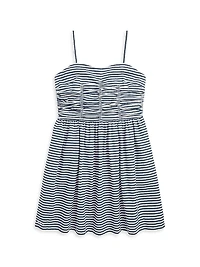 Girl's Striped Cotton Sleeveless Dress