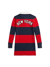 Little Girl's &Girl'sYankees Rugby Polo Shirtdress
