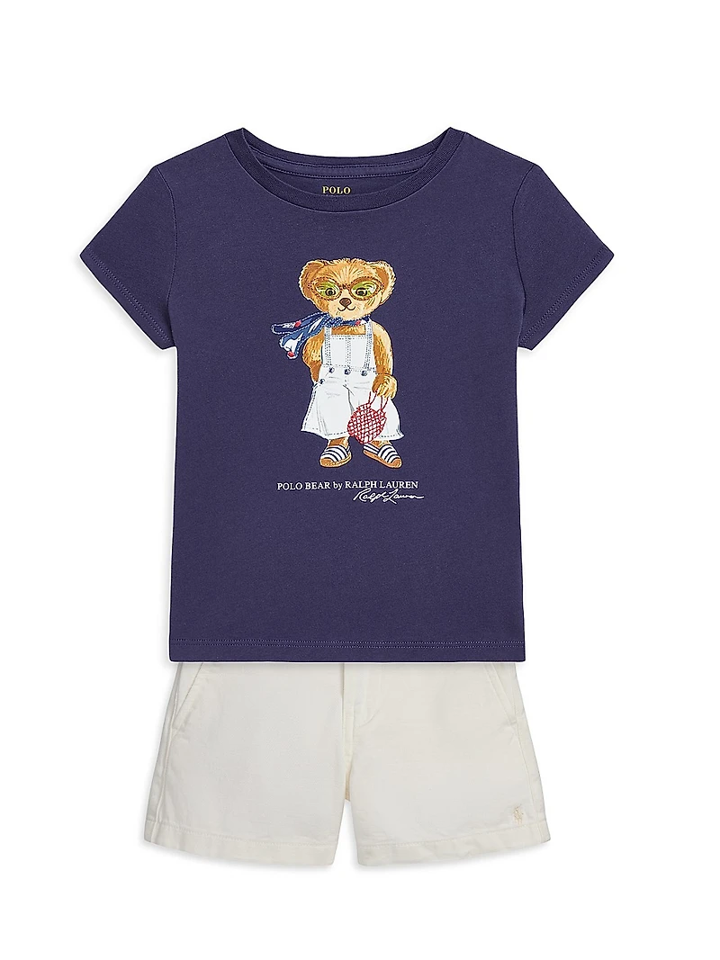 Little Girl's & Cotton Chino Shorts