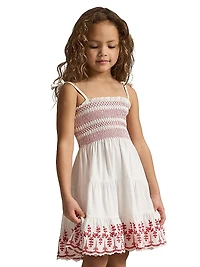 Little Girl's & Smocked Embroidered Dress