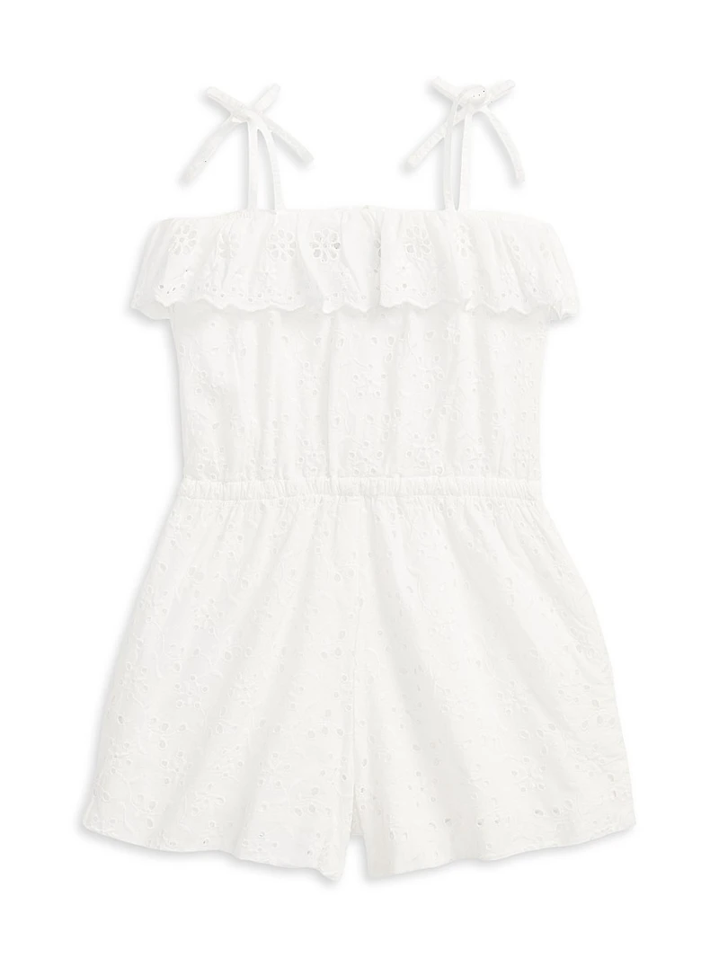 Little Girl's & Cotton Eyelet Romper