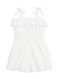 Little Girl's & Cotton Eyelet Romper