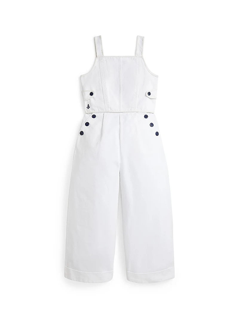 Girl's Canvas Overalls