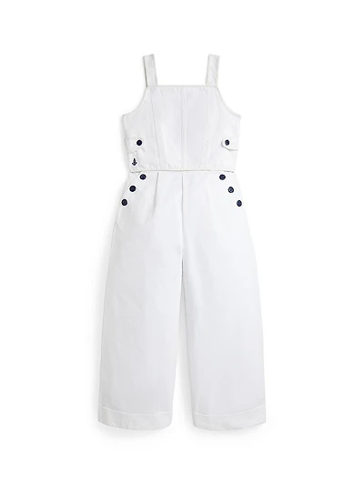 Girl's Canvas Overalls