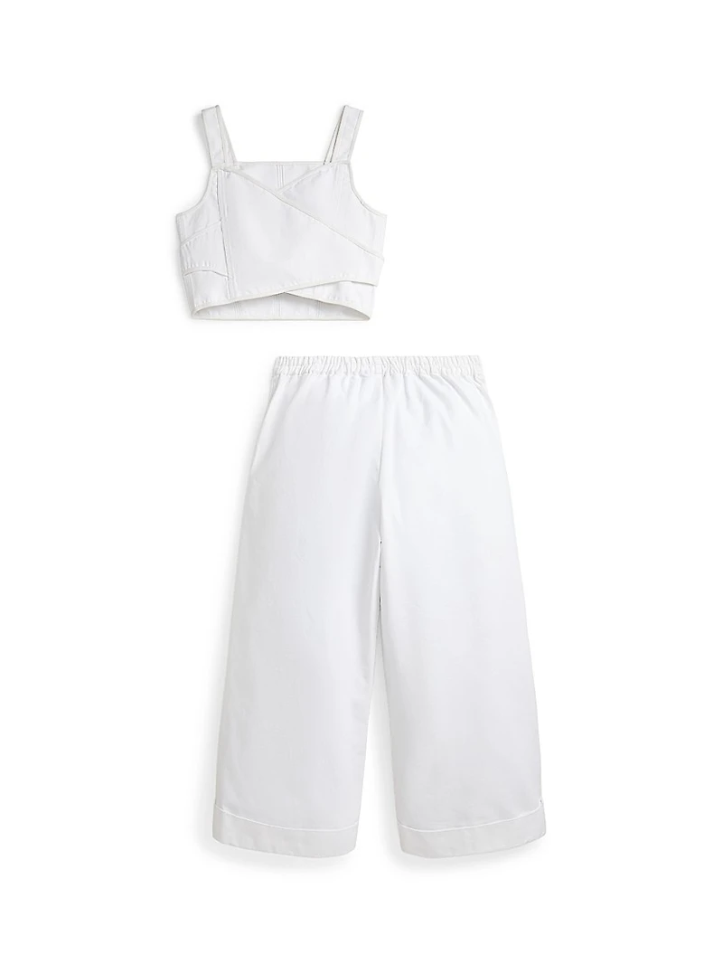 Girl's Canvas Overalls