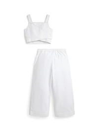 Girl's Canvas Overalls