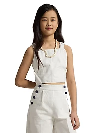 Girl's Canvas Overalls