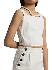 Girl's Canvas Overalls