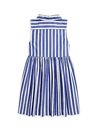 Little Girl's & Striped Cotton Poplin Dress