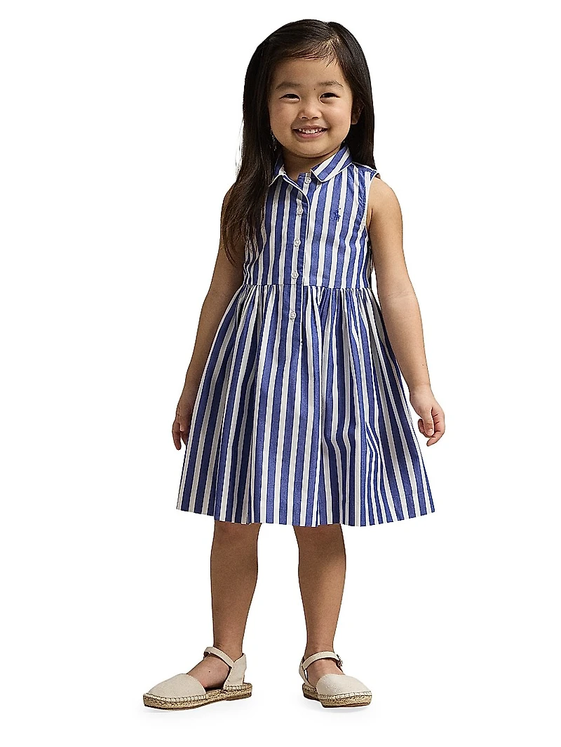 Little Girl's & Striped Cotton Poplin Dress