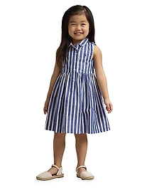 Little Girl's & Striped Cotton Poplin Dress