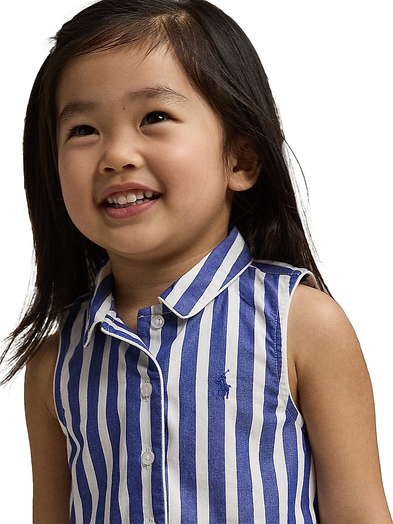 Little Girl's & Striped Cotton Poplin Dress