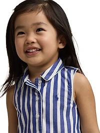 Little Girl's & Striped Cotton Poplin Dress