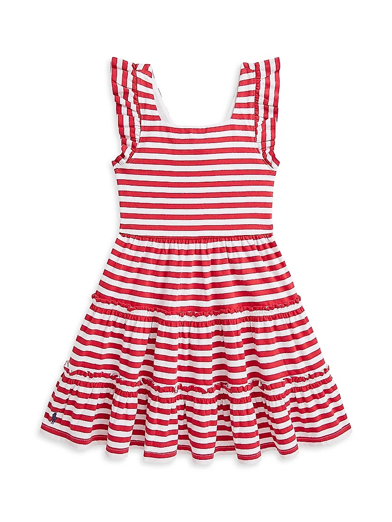Little Girl's & Striped Jersey Dress