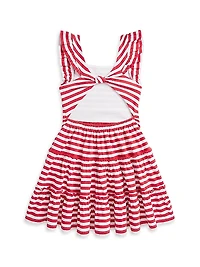 Little Girl's & Striped Jersey Dress