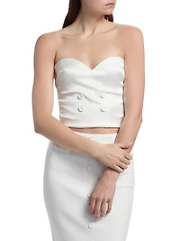 Chrystele Satin Bustier Top