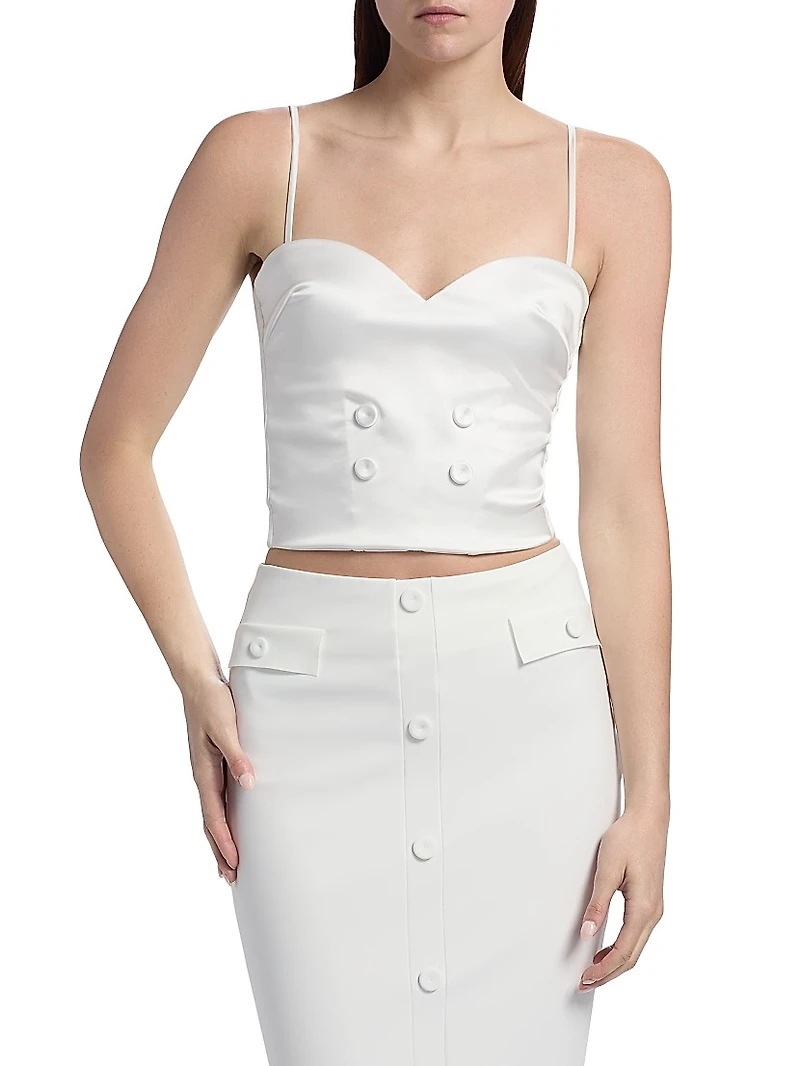 Chrystele Satin Bustier Top