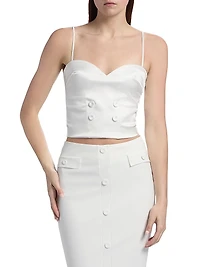 Chrystele Satin Bustier Top