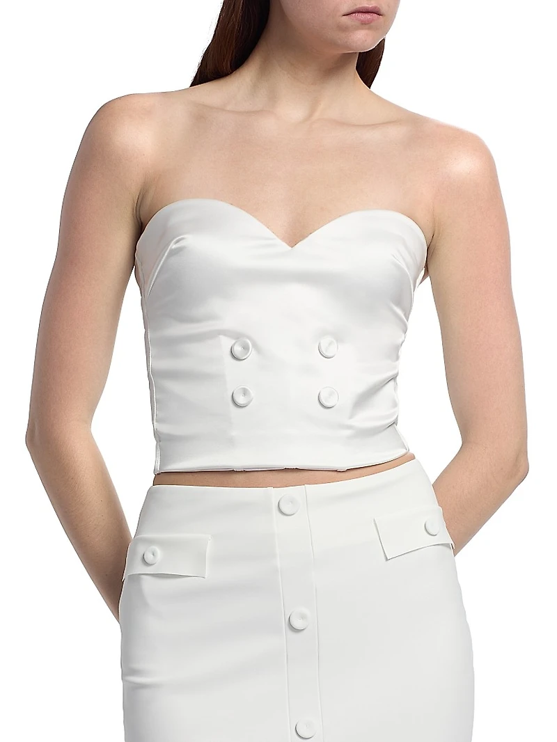 Chrystele Satin Bustier Top