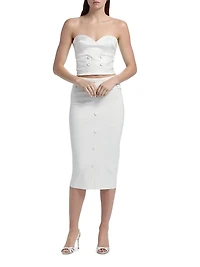 Chrystele Satin Bustier Top