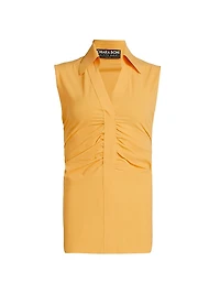 Shohreh Ruched Jersey Sleeveless Top