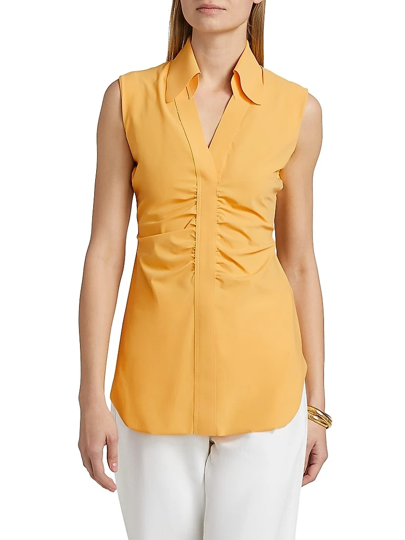 Shohreh Ruched Jersey Sleeveless Top