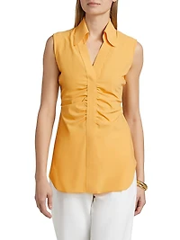 Shohreh Ruched Jersey Sleeveless Top