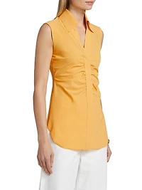 Shohreh Ruched Jersey Sleeveless Top