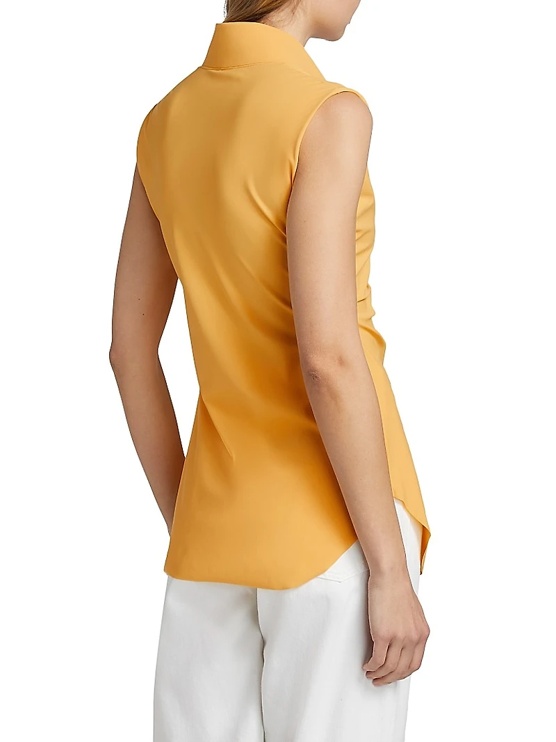 Shohreh Ruched Jersey Sleeveless Top