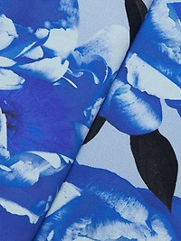 Venusette Floral Jersey High-Waisted Flared Pants